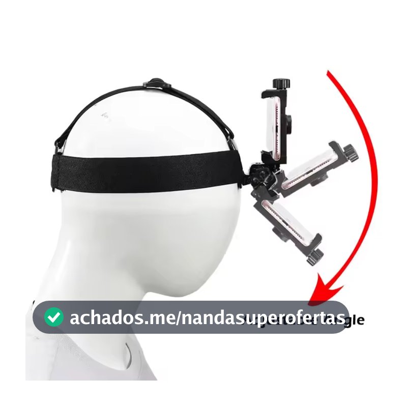 Suporte De Telefone De Cabeça-Alça De Montagem Ajustável Multifuncional Tiro Ao Vivo Com Clipe
