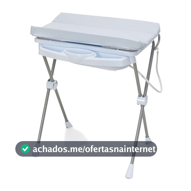 Banheira de Bebe com Trocador Galzerano Plastica Classic Blue