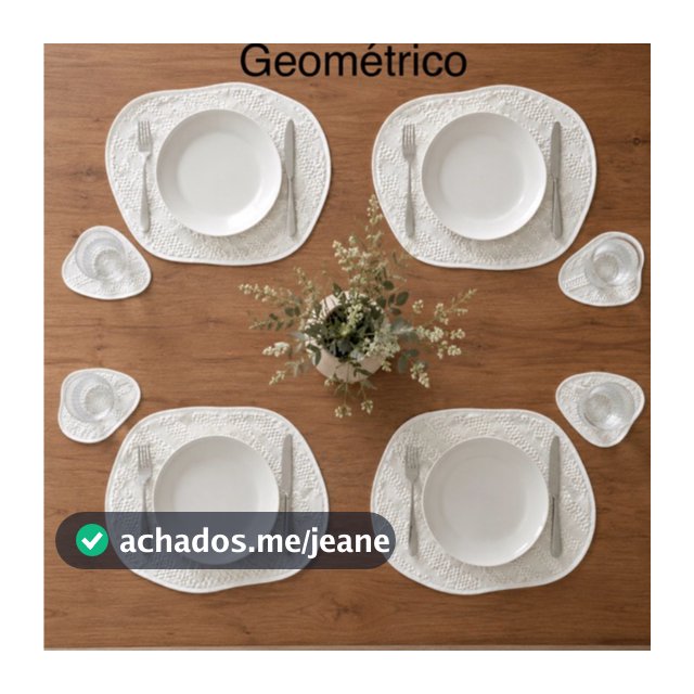 Jogo Americano 4 Peças Mesa Posta Premium Decorativo Sofisticado