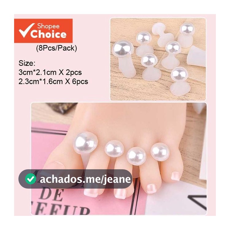 8 Pçs Silicone Toe Separador Almofadas De Pé Para Ferramentas Da Arte Do Prego Pedicure DIY Manicure Salão De Beleza Em