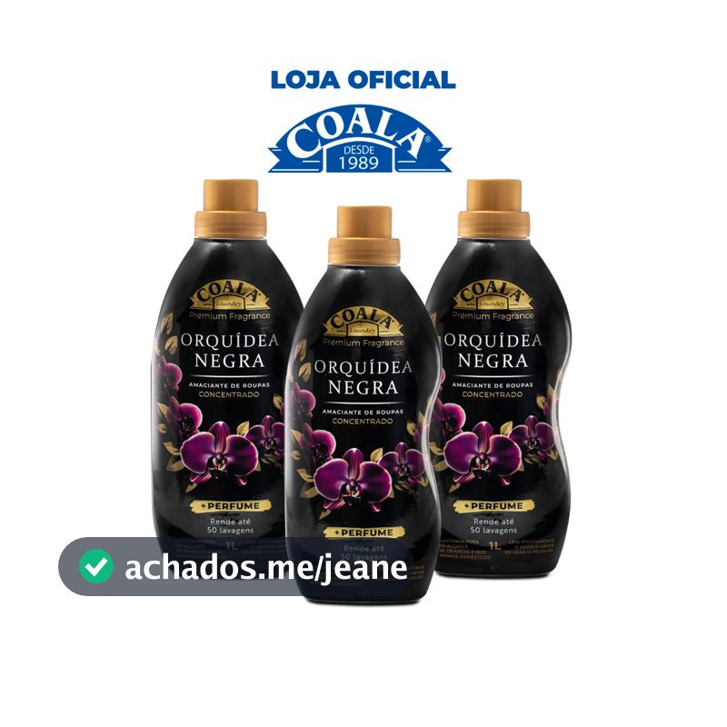 Kit Coala Laundry 3 Amaciantes - Orquídea Negra 1L