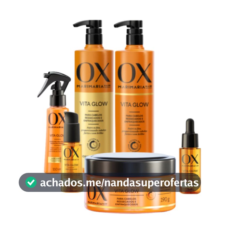 Linha Ox Mari Maria Vita Glow Shampoo e Condicionador 500ml - Escolha seu Kit