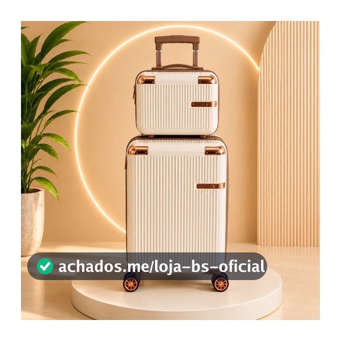 Conjunto Mala De Viagem 10KG E Frasqueira Cadeado TSA Roda Dupla 360° PROMOÇÃO