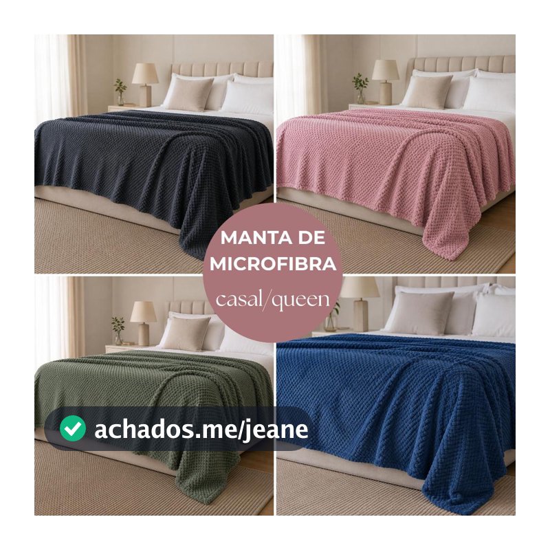 Manta Cobertor Microfibra Casal Queen Super Quentinho Toque Macio Grossa Aveludada Conforto 4 Habitat