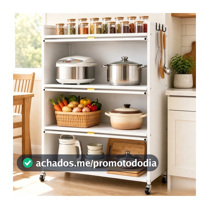 Armário Cozinha Buffet Aparador Sala Com Multiuso Aço Guarda Roupa 3 Portas Móveis Organizadora