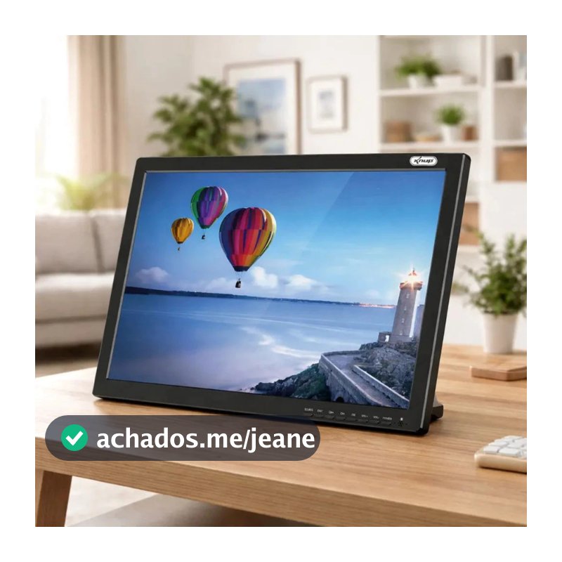 Monitor TV Portátil 19” Android 14 Knup Bateria HDMI WiFi ISDB-T Smart TV