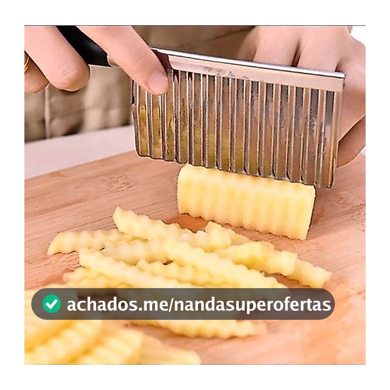 Cortador Ondulado De Batata Inox Fatiador Legumes Frutas Verduras Faca Cozinha Batata Chips