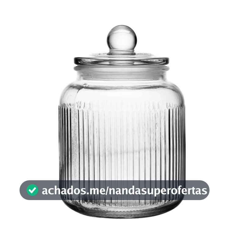 Pote Hermético Vidro Lyor Essência 1,3L Tampa Vedação Mantimentos Cozinha Organizador Despensa Grãos Bolachas Café Arroz