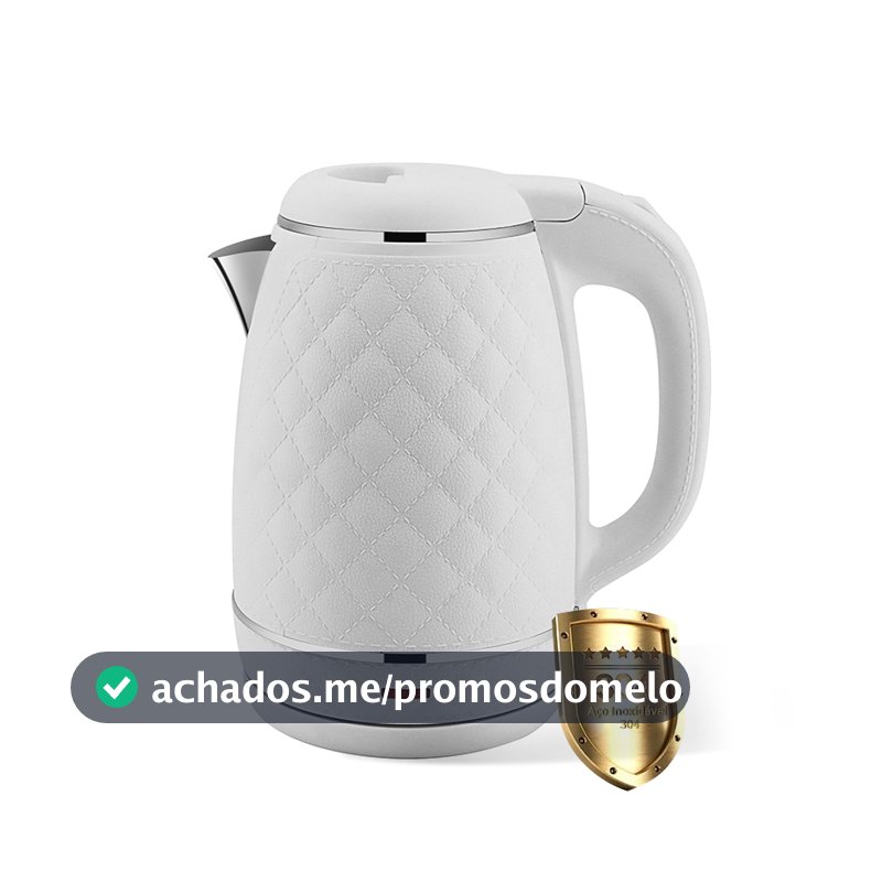 Chaleira Elétrica 110V 1,5L 304 Inox 1355W LGR-805 Desligamento Automático Antifervura Seca Mantém Aquecido para Casa Co
