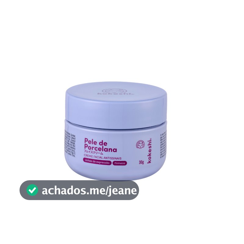 Hidratante Facial Pele de Porcelana Antissinais 30g Kokeshi