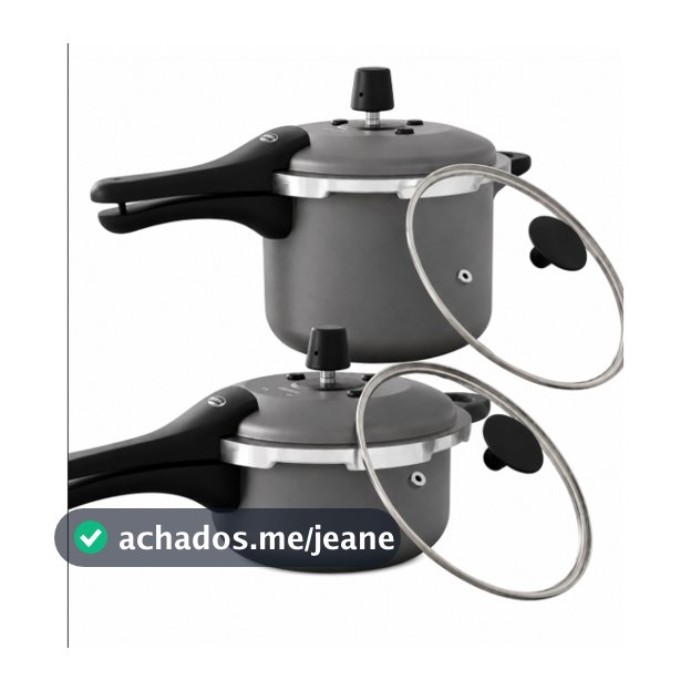 Kit 2 Panelas Pressão 4,5L E 3L Premium Antiaderente 3mm Espessura Reforçada Fechamento Externo + Tampa Vidro