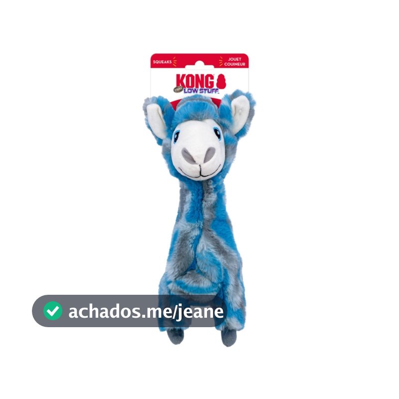 Llama de Pelúcia Brinquedo para Cães Kong Low Stuff Stripes