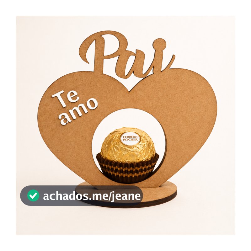 Kit 20 Lembracinhas Dia dos Pais Presente Porta Chocolate Bombom Te Amo Pai