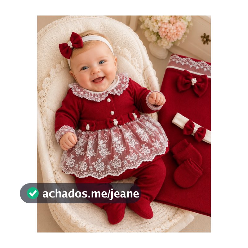 Kit Saída Maternidade Bebê Menina Enxoval Tricot Vestidinho