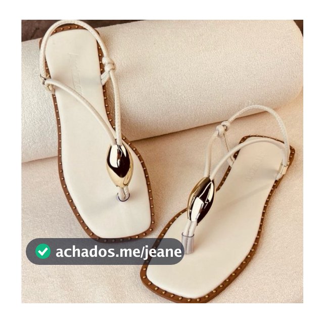 Chinelo Rasteirinha Amendoa Lesma Ajustavel Feminina Lancamento