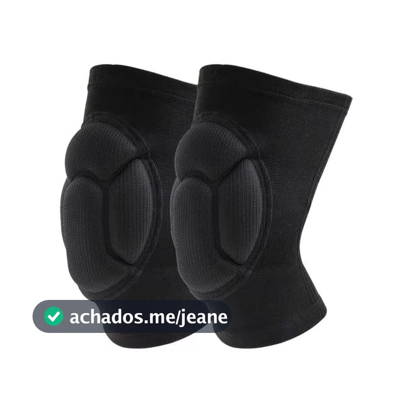 KIT Joelheira Protetoras  Esponja Respirável Dança Vôlei Basquetebol Proteção Treinamento Unisex