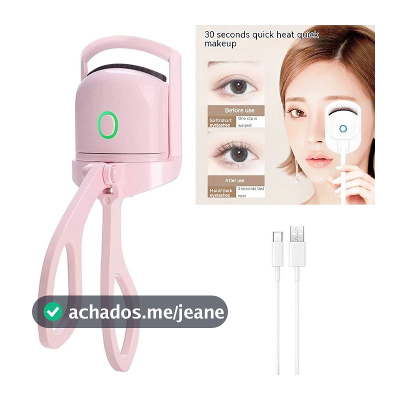 Modelador de Cílios Térmico USB Recarregável com Aquecimento Rápido