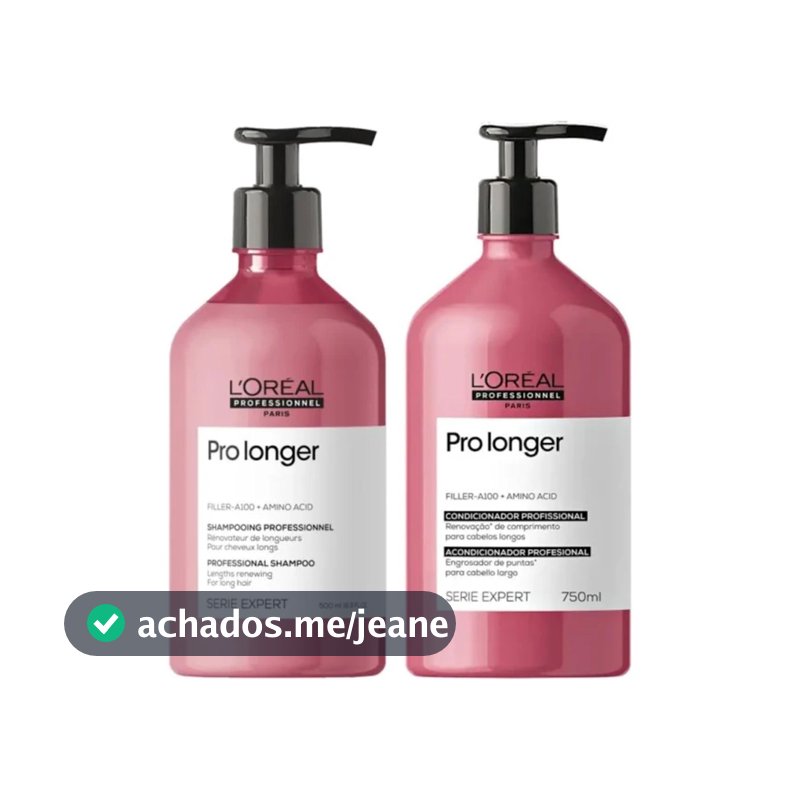 Kit Pro Longer L'Oréal Shampoo 750ml + Condicionador 750ml
