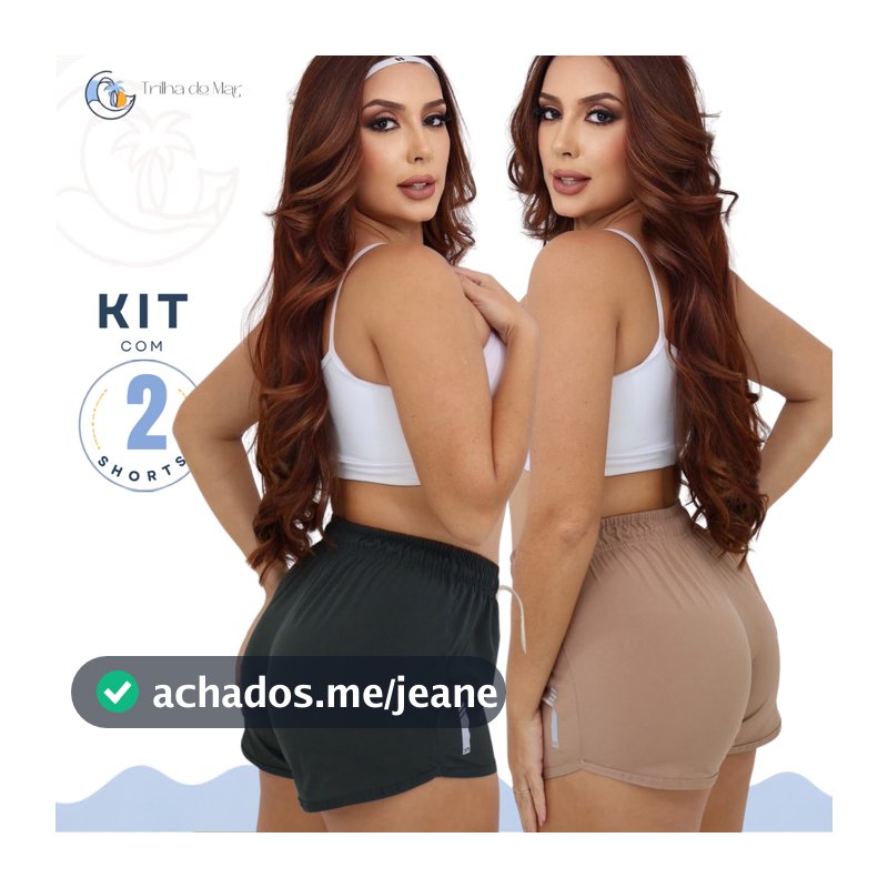 Kit 2 Short Feminino Tactel Elastano  Curtinho Academia Corrida Elastico Tactel Elastano Cardaço Esportes Bermuda