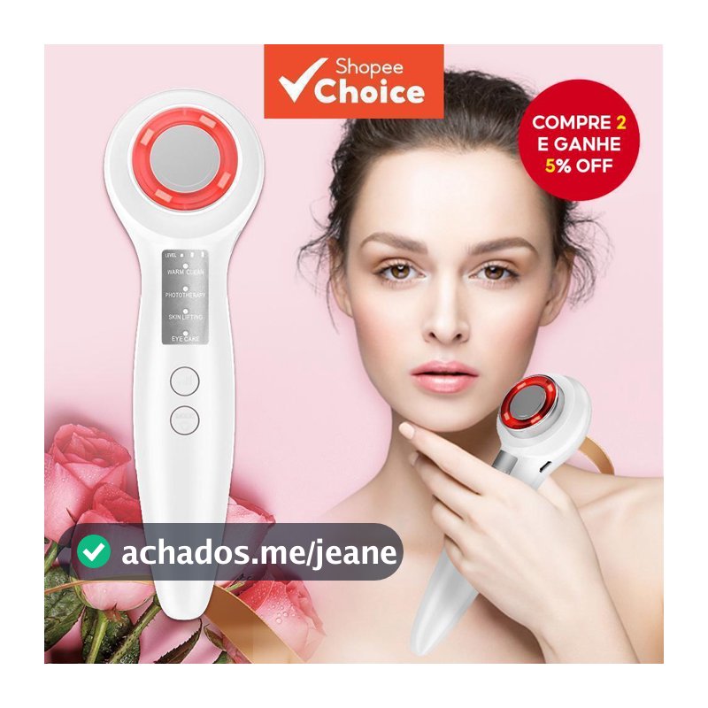 Massageador Facial Com Orientação De Ondas Sônicas – Antienvelhecimento , Lifting E Regeneração Da Pele