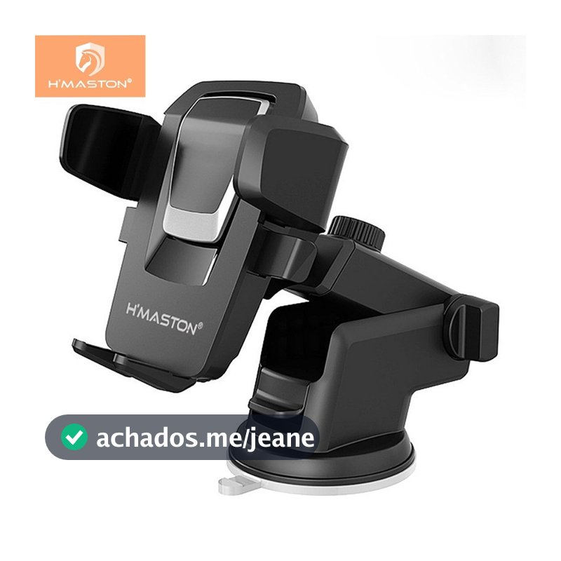 H'Maston CJ-02 Suporte Celular GPS Veicular Carro Universal 360° Trava Automática Ajustável