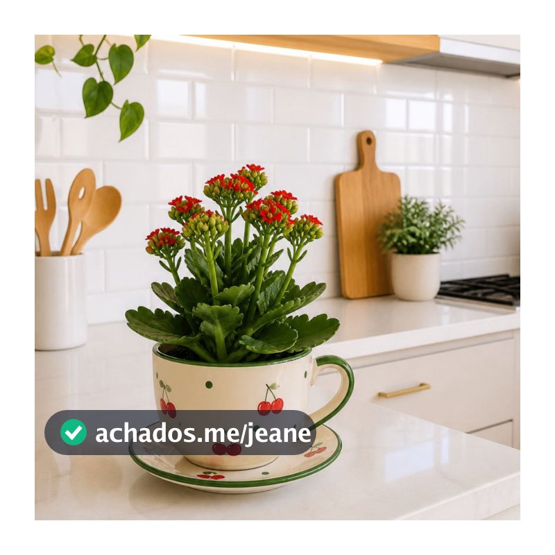 Xicara Cachepot Em Cerâmica Decorativa