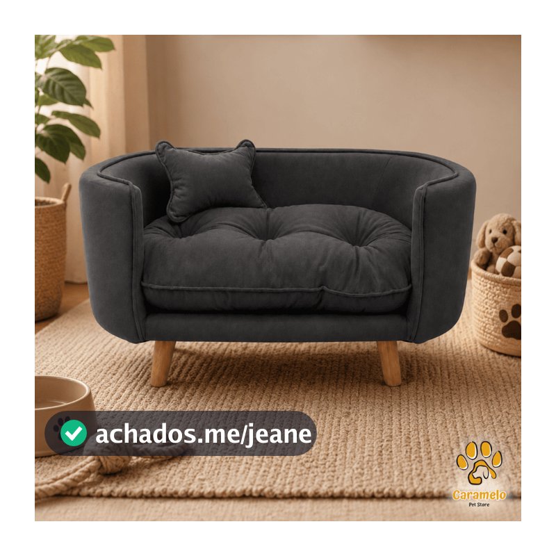 Cama Colchonete Colchão para Cachorro Confortável Pés de Madeira Porte Pequeno Médio