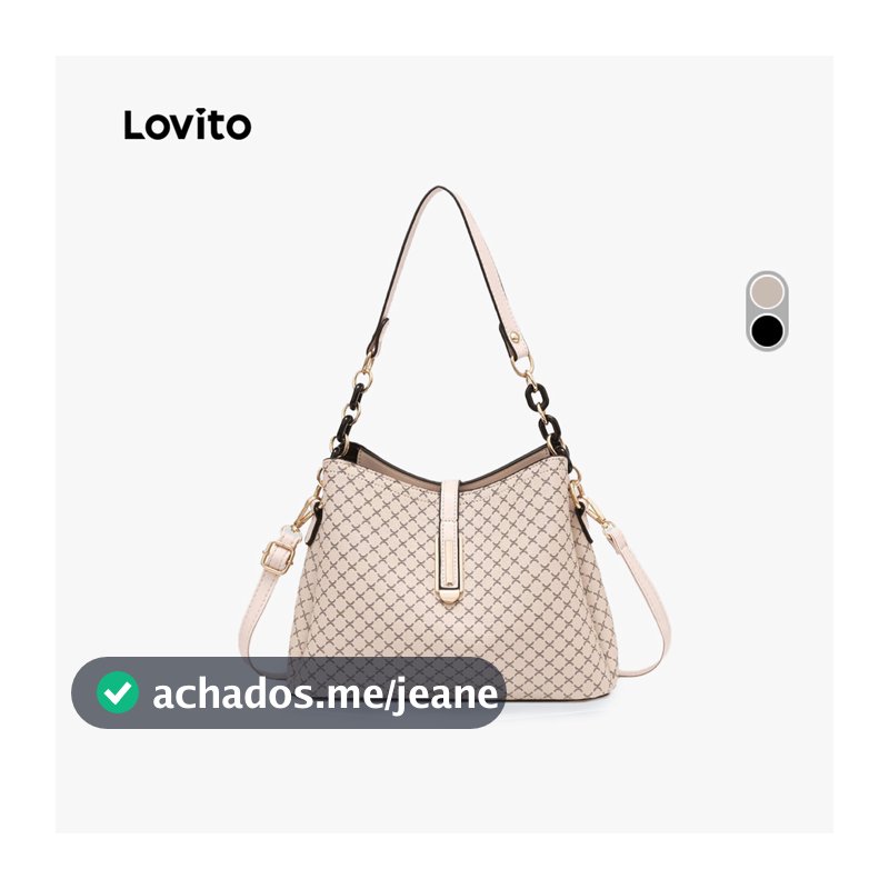 Lovito Elegante grande bolsa de ombro pequena para mulheres LFAR11016