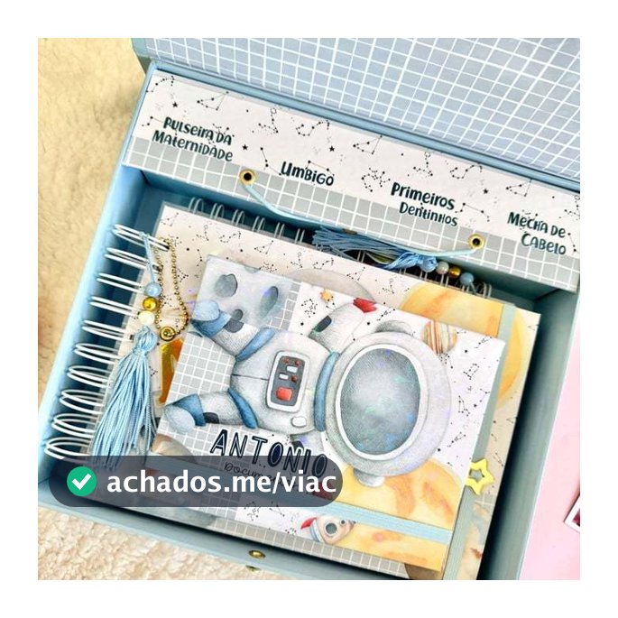 KIT LIVRO DO BEBÊ, CADERNETA DE SAÚDE, PORTA DOCUMENTOS E CAIXA CARTONADA MINHAS LEMBRANÇAS