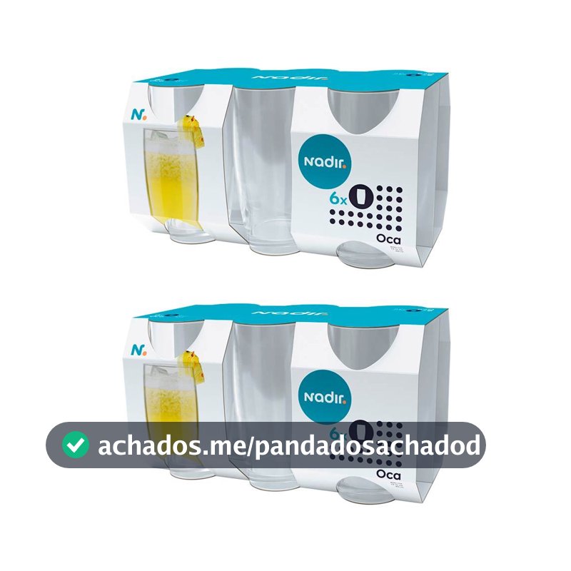 Kit 12 Copos Nadir Oca Long Drink de Vidro Liso 300ml