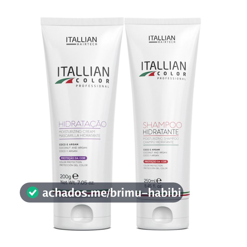 Kit Shampoo Profissional Itallian Color Com Creme Hidratação
