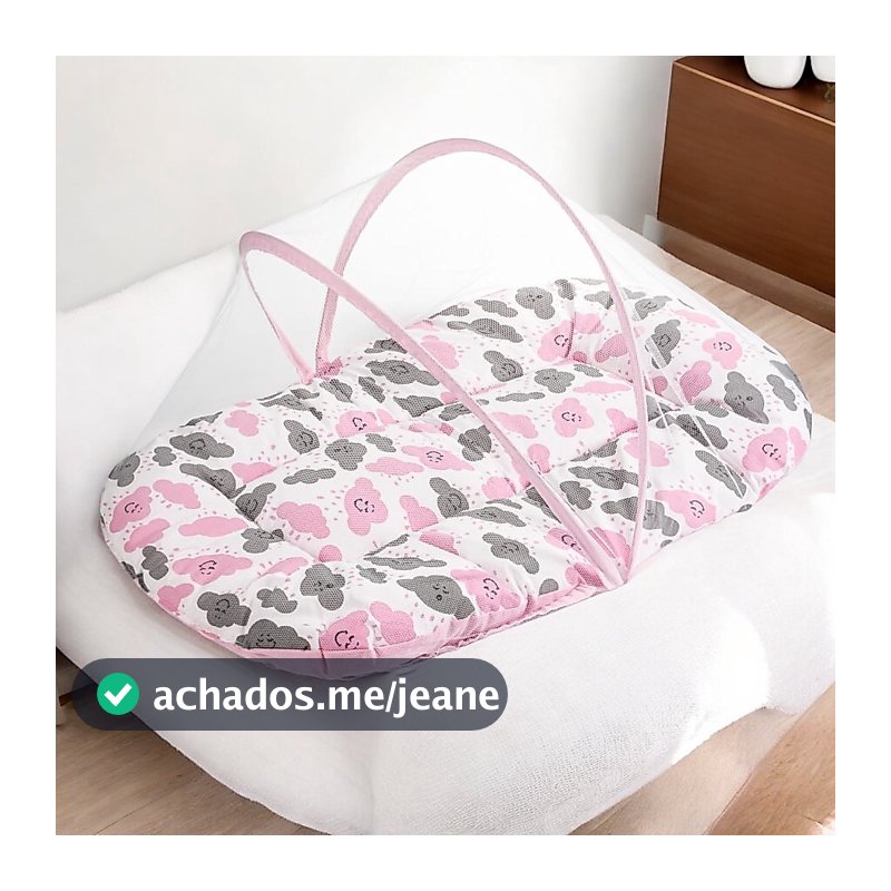 Berço de Bebê Portátil Com Mosquiteiro Menino e Menina - Várias Estampas