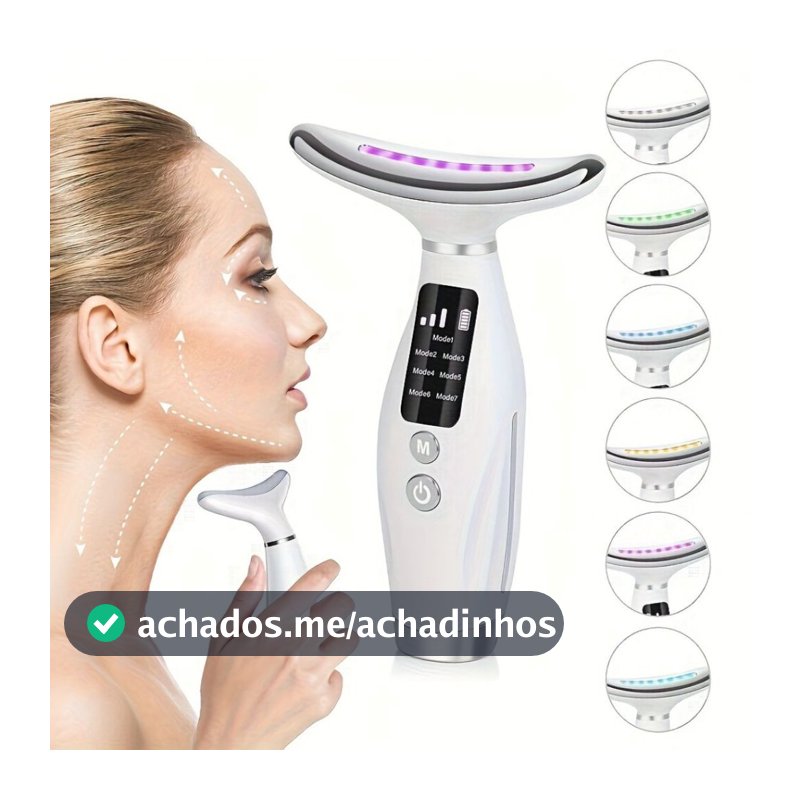 Massageador De Pele Firmeza Pescoço Led Massageador Portátil Beleza para Rosto e Pescoço