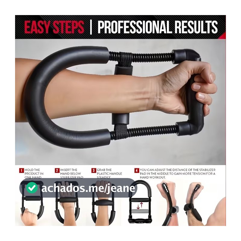 Fortalecedor De Pulso para Exercitar Antebraço E Força - Hand Grip Mão Exercício Dedo Punho