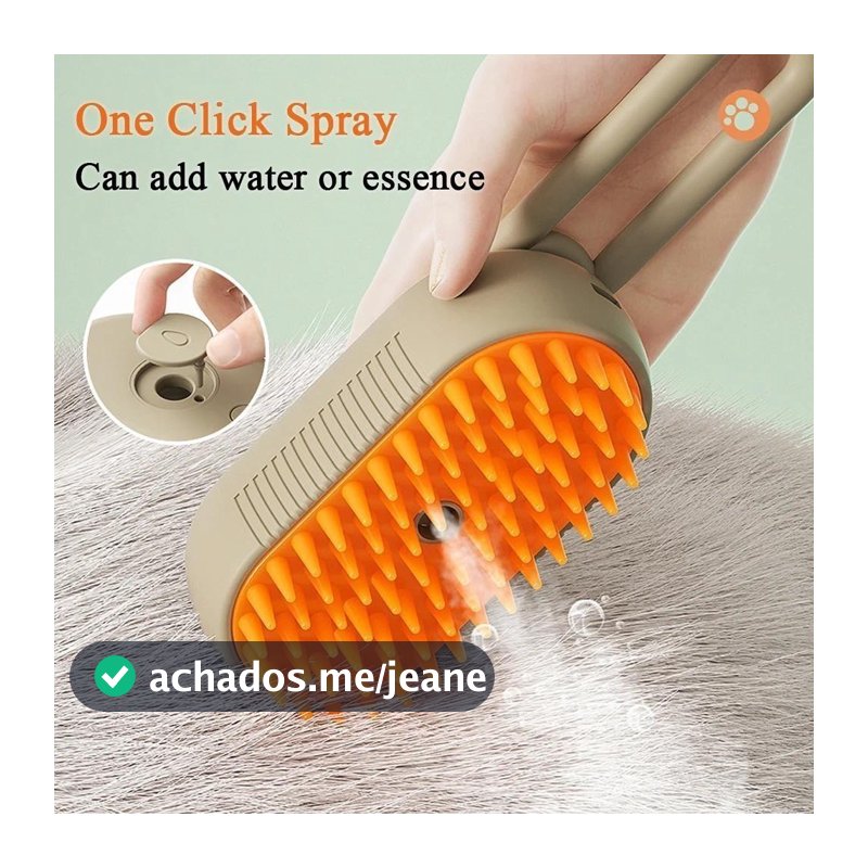 Escova A Vapor Para Gatos Cães 3 Em 1 Elétricas De Pêlos Pentes De Massagem Animais De Estimação