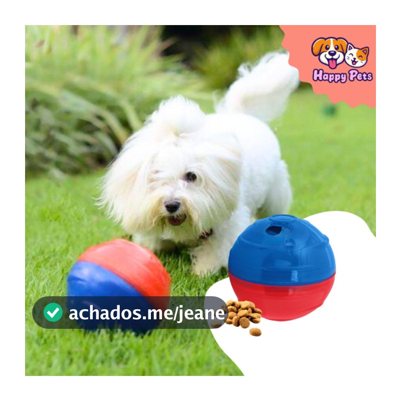 Brinquedo Comedouro Pet Ball Da Pet Games Para Colocar Ração E Petiscos Para Cão Cachorro