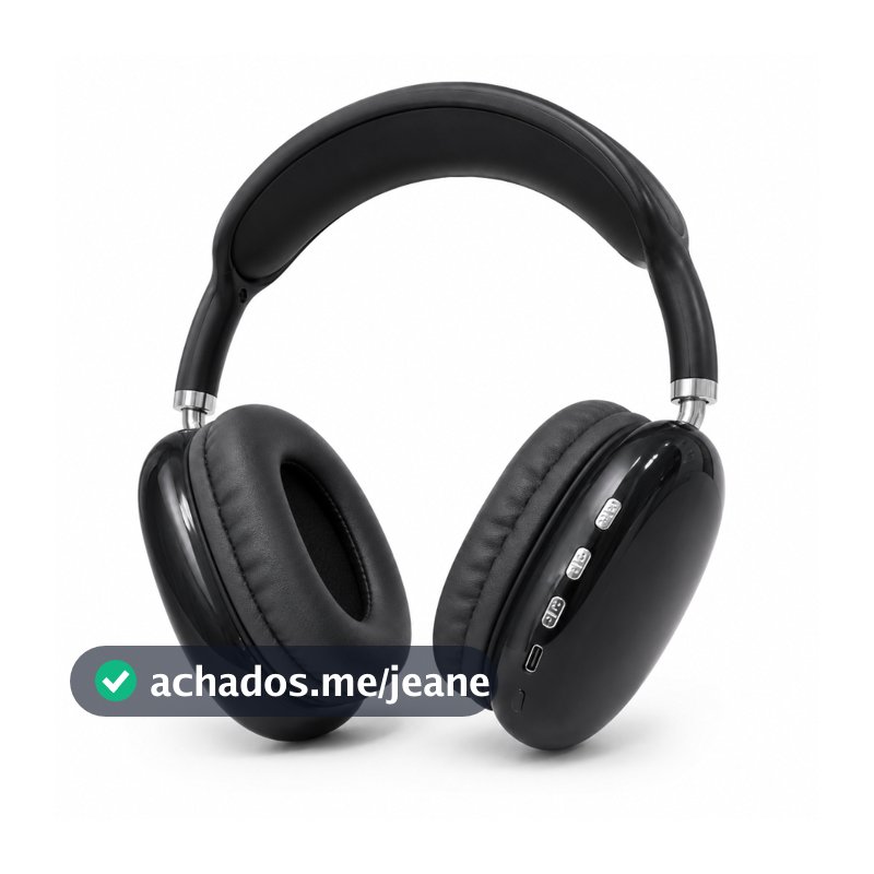 Fone de Ouvido Headphone Sem Fio Over-Ear com Microfone e Modo FM P9