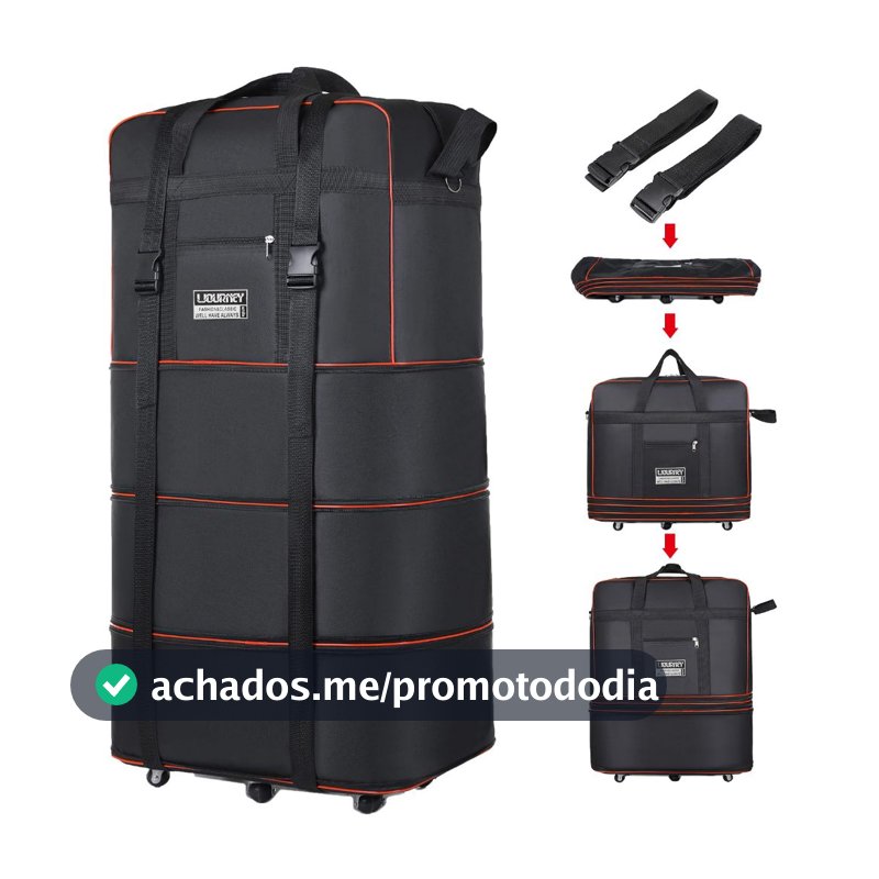 Bolsa De Viagem Multifuncional Dobrável De Grande Capacidade Impermeável com Rodinhas