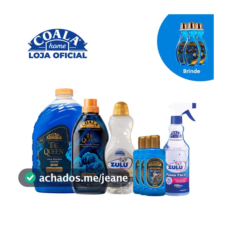 Kit Coala Novidade que Perfuma - The Queen Brinde 3 Limpadores Perfumados Coala 500ml