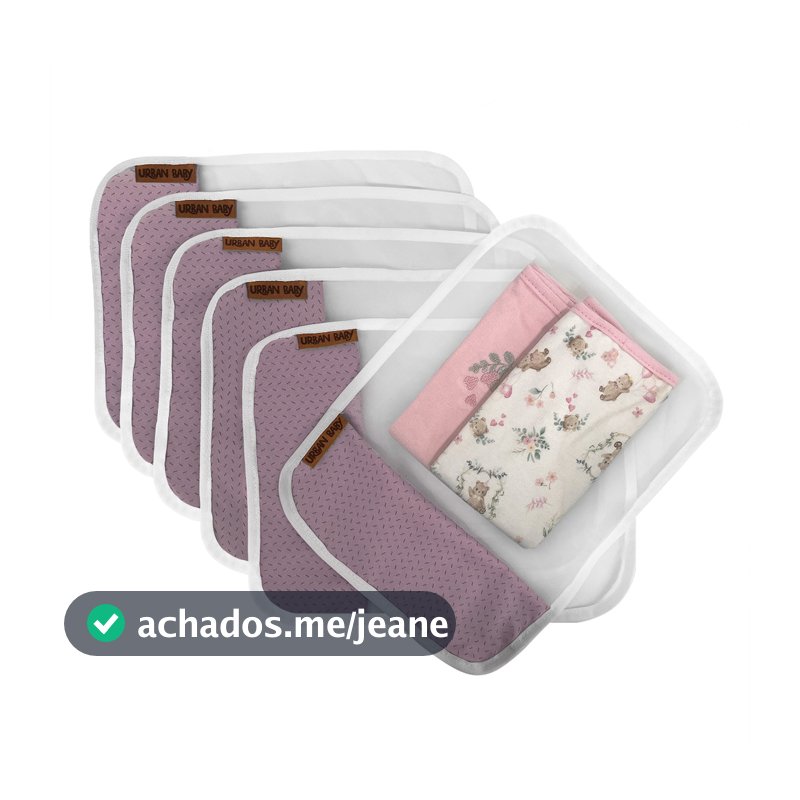 Kit 6 Saquinhos Maternidade Multiuso Organizador Trocas Rosa