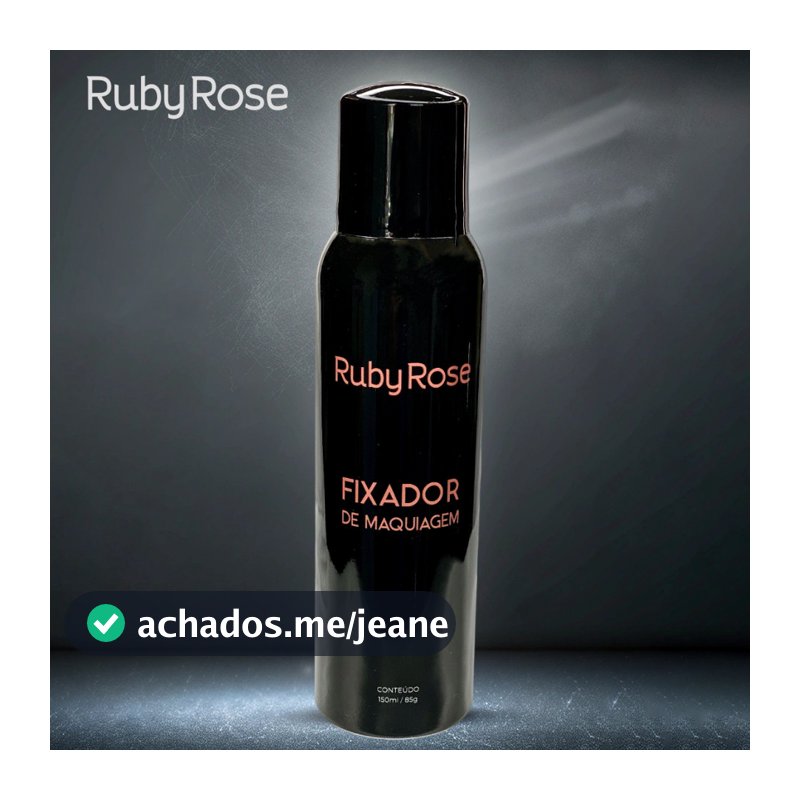 Fixador de maquiagem Ruby Rose, maquiagem duradoura, acabamento impecável, todos os tipos de pele