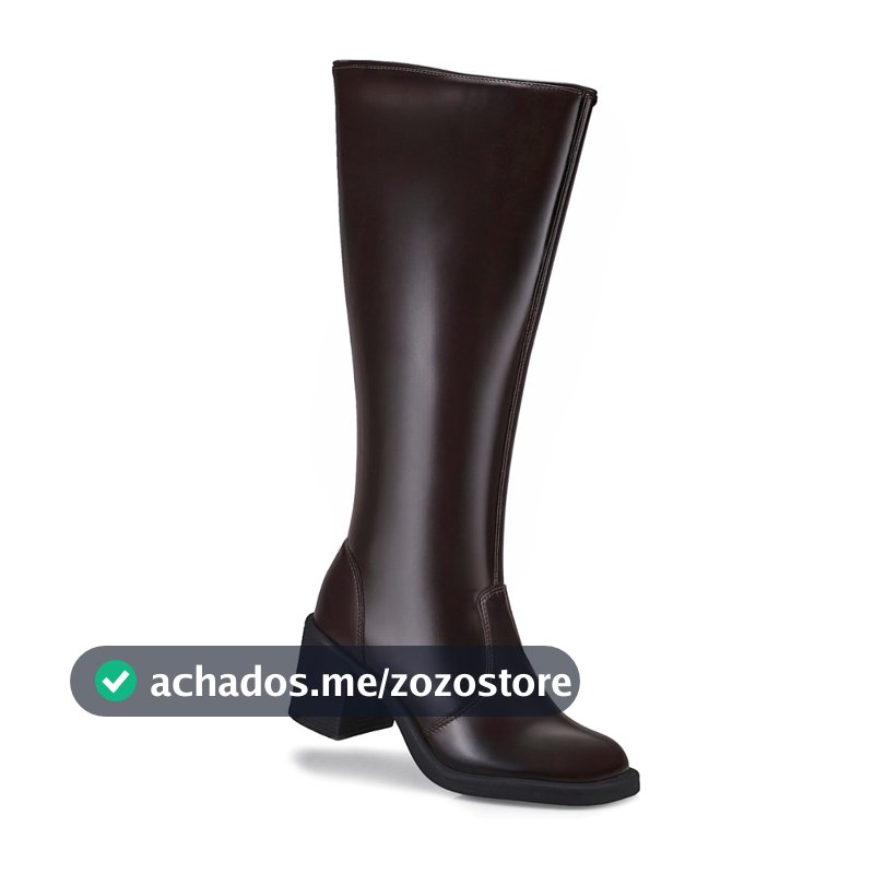 Bota Feminina Cano Alto Salto Bloco Conforto Elegante Montaria 989
