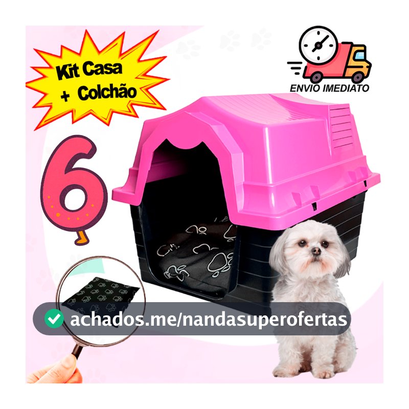 Casinha de Cachorro Grande e Medio Porte N6 Desmontável Casa Plastica com Proteção UV Resistente