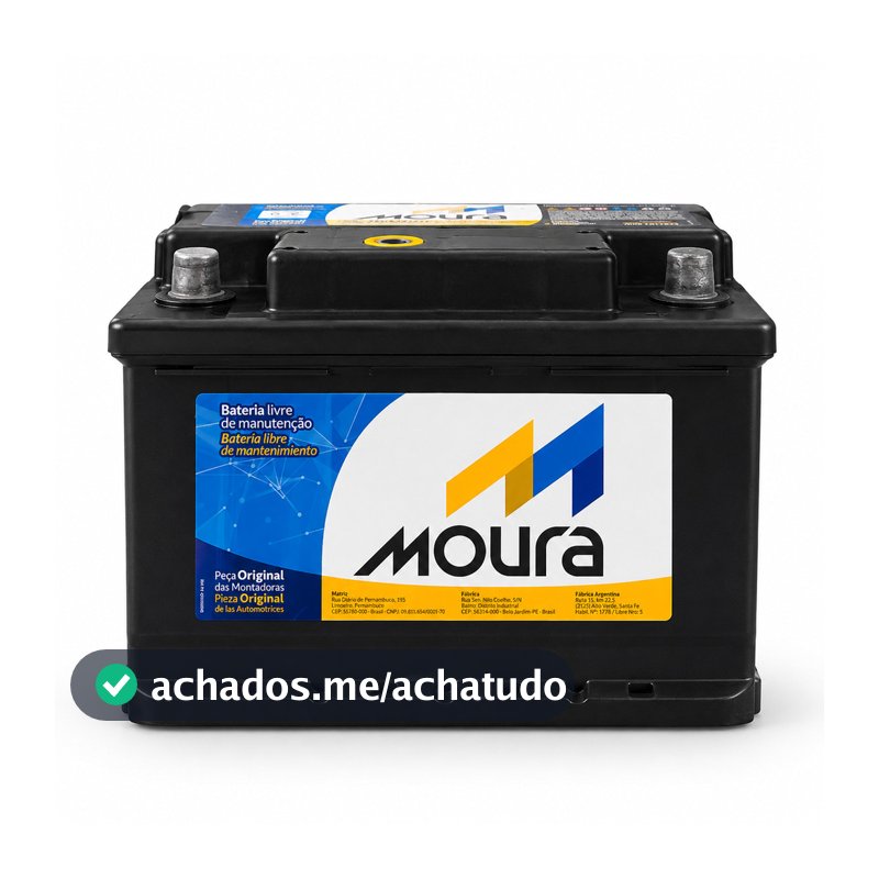 Bateria Automotiva Recondicionada 60Ah 12V Polo Positivo Direito para Carro Garantia 3 Meses