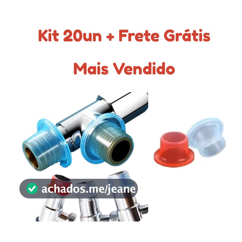 Kit Veda Rosca Silicone com 6 | 8 | 10 | 13 | 20un + Frete Grátis | Torneira | Chuveiro 1/2 e 3/4