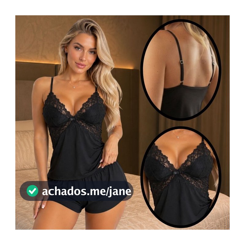 Baby Doll Short Doll De Renda Confortável