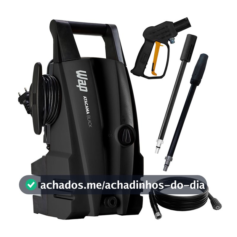 Lavadora de Alta Pressão WAP Atacama Black Potência 1400W Pressão 1500PSI Motor Universal
