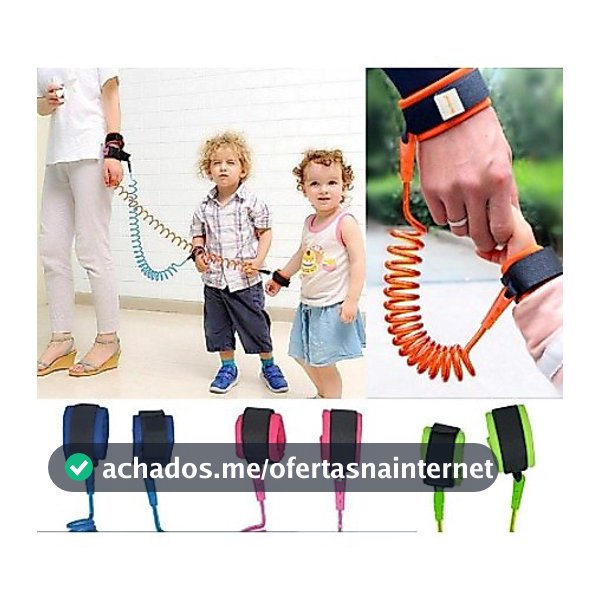 Pulseira Para Criança Infantil Passeio Seguro Anti-Perda Guia Segurança Até 10 Anos