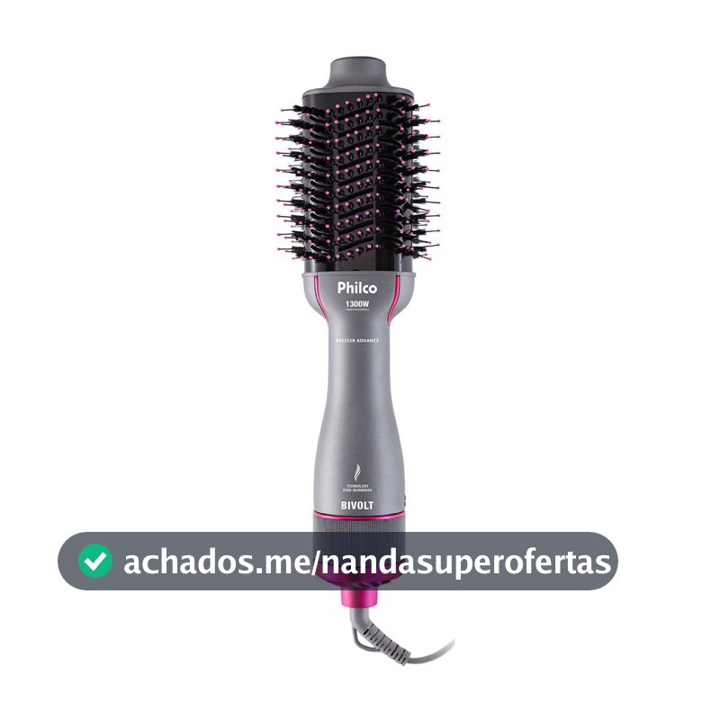 Escova Secadora Philco Advance 4 em 1 1300W Bivolt PES25SR