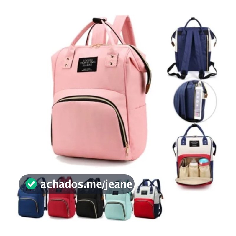 Mochila Maternidade Bolsa Mamãe Bebê Multifunção  JIMMY